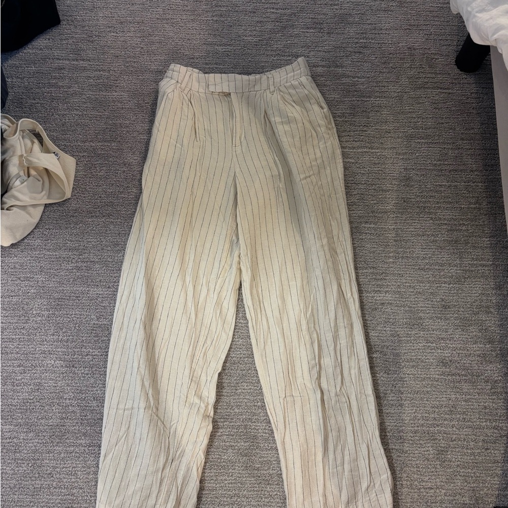 Striped Cream Pants